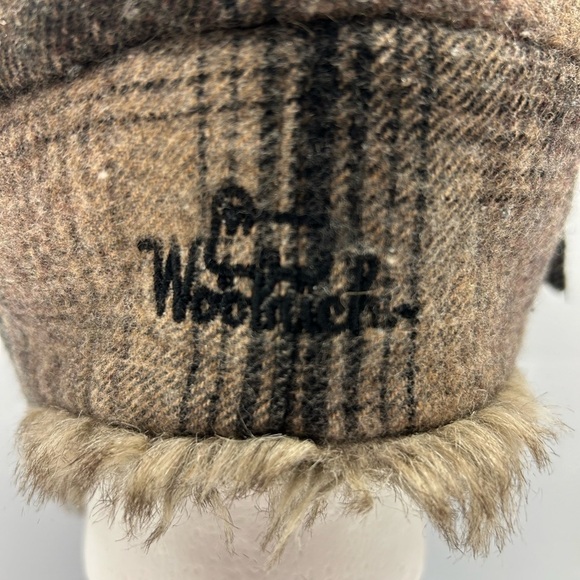 Woolrich Hunting Winter Trapper Hat Ear Covering Faux Fur SZ M Plaid - Picture 4 of 12